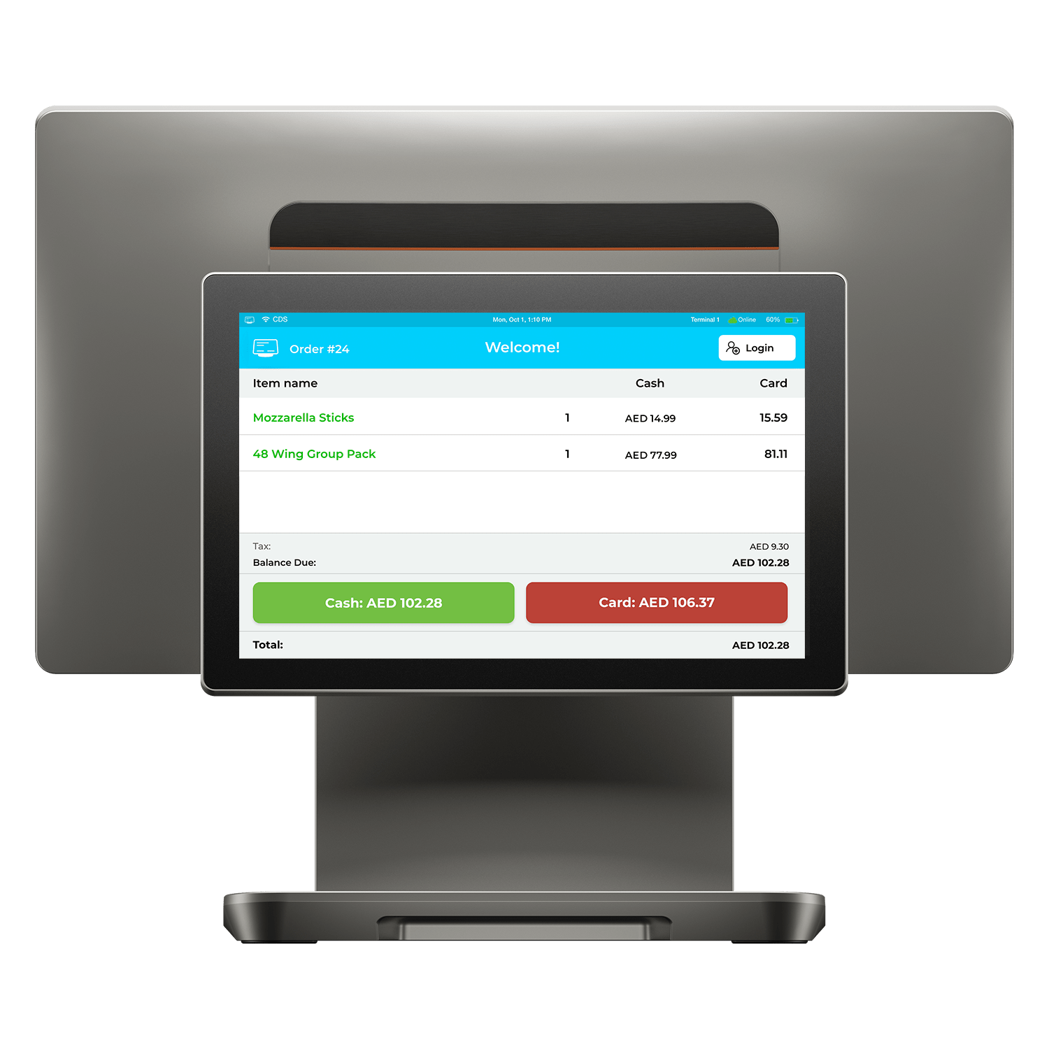 customer display screen