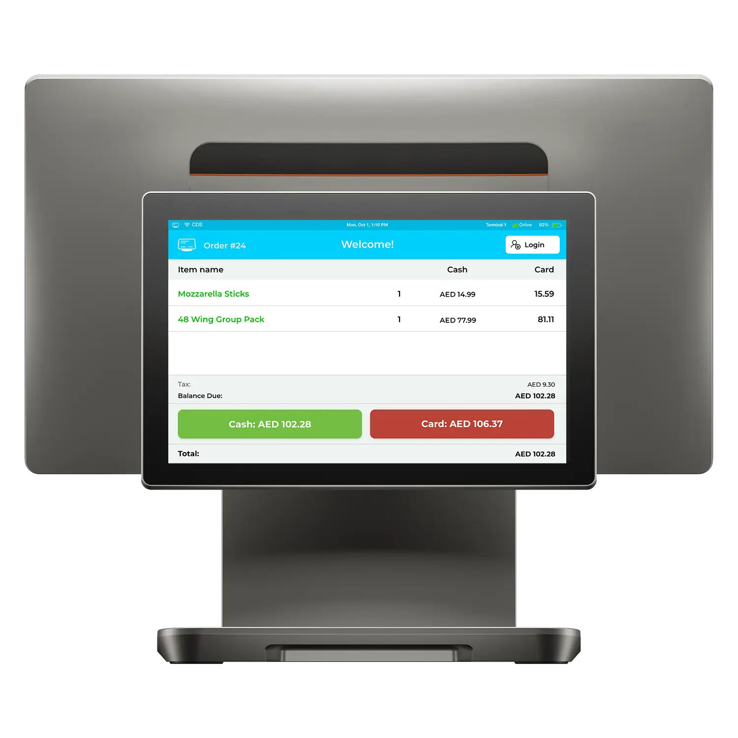 customer display screen